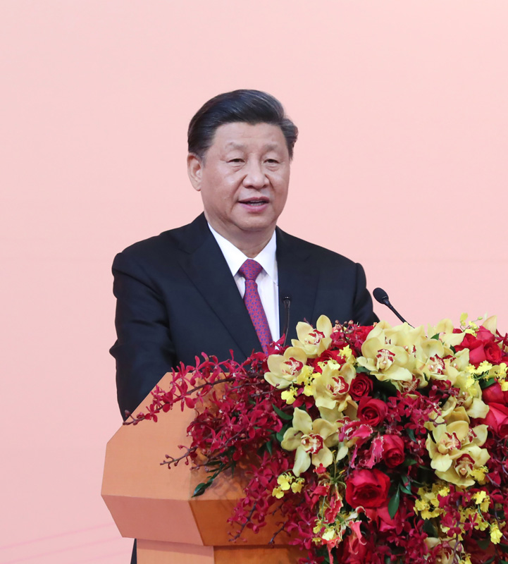 12月19日，國家主席習(xí)近平出席澳門特別行政區(qū)政府歡迎晚宴并發(fā)表重要講話。 新華社記者 鞠鵬 攝