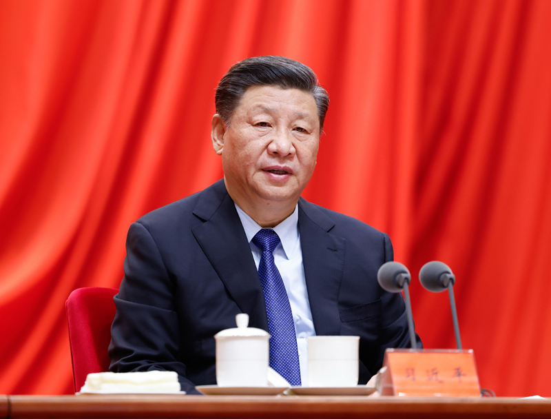 2月20日，黨史學(xué)習(xí)教育動員大會在北京召開。中共中央總書記、國家主席、中央軍委主席習(xí)近平出席會議并發(fā)表重要講話。新華社記者 黃敬文 攝